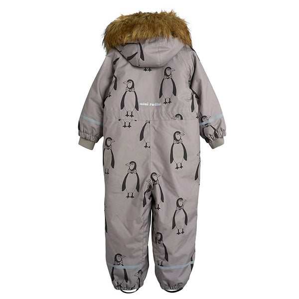 Mini Rodini Baby Kebnekaise Snowsuit With All Over Penguin Print