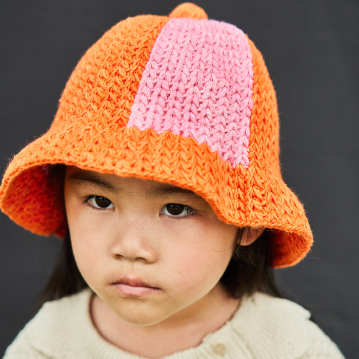 Misha & Puff Child Crochet Beach Hat Poppy Orange - Advice from a 