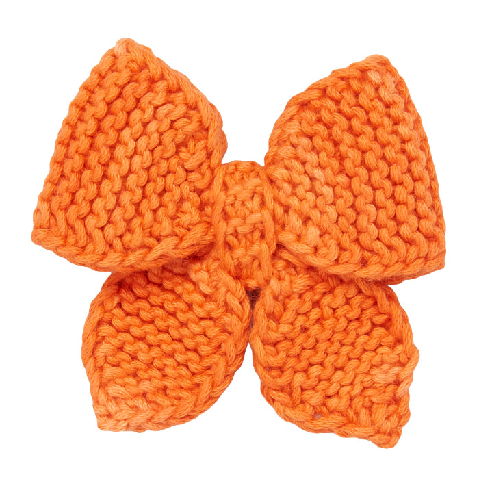 Misha & Puff Child Baby Puff Bow Medium Poppy Orange