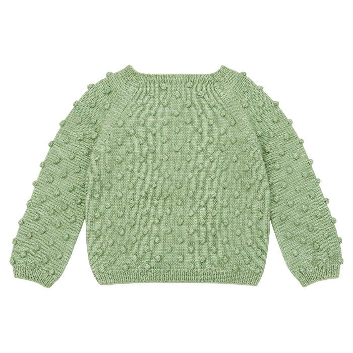 Misha & Puff Child Popcorn Sweater Mojave Green