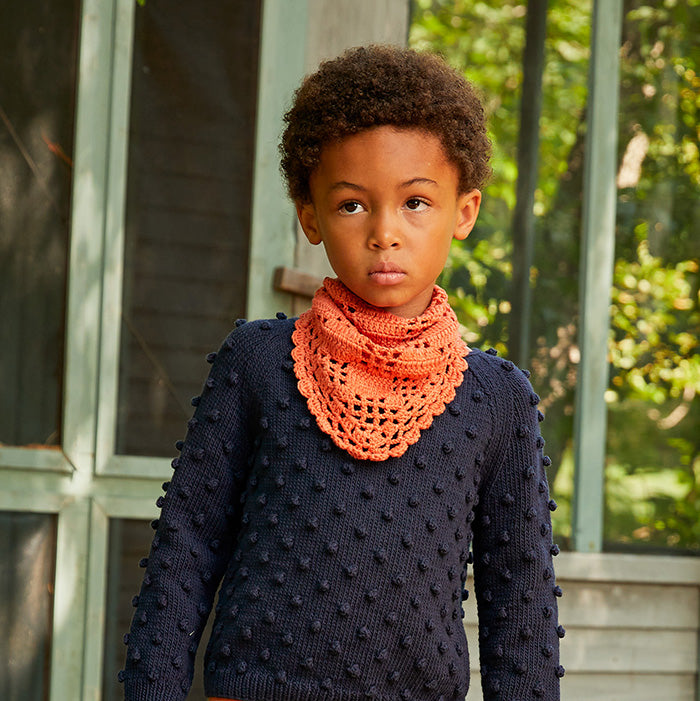 Misha & Puff Child Crochet Kerchief Melon