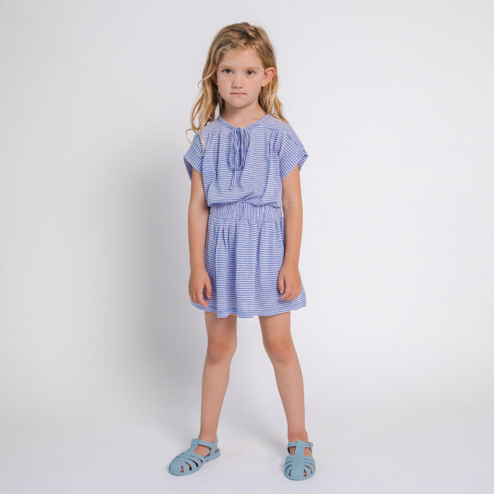 Morley Child Girl Soho Dress Pink And Blue Stripes
