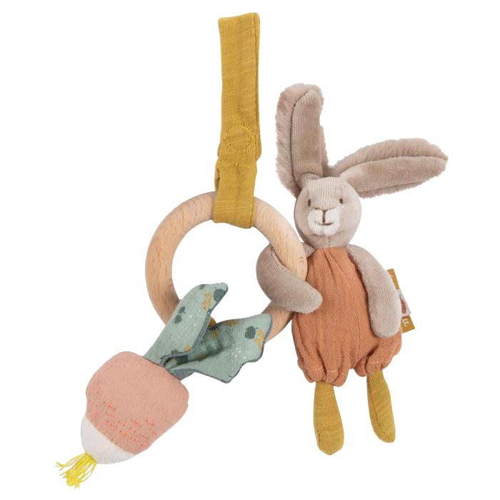 Moulin Roty Trois Petits Lapins Rabbit Wooden Ring Rattle