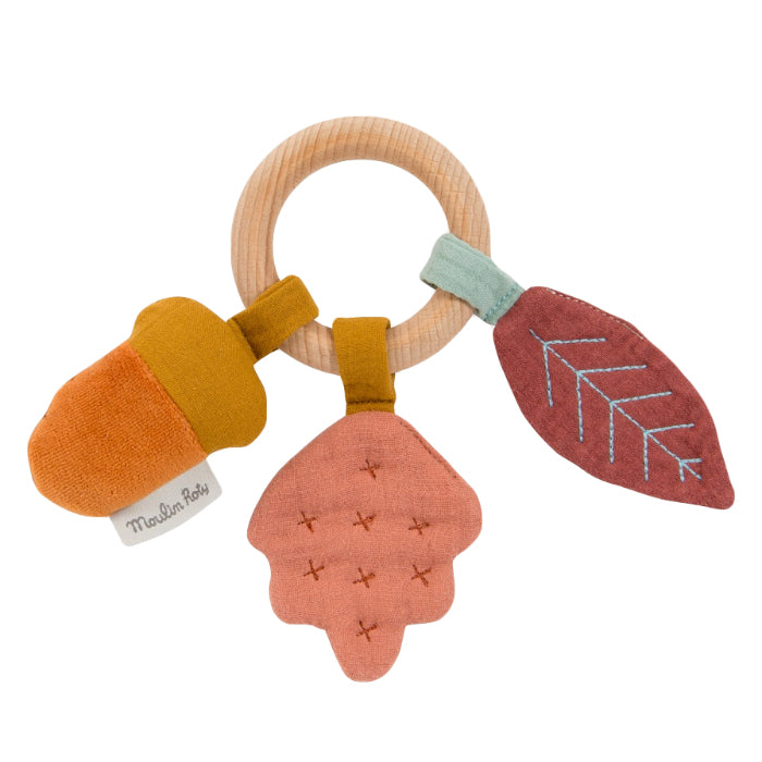 Moulin Roty Aprés La Pluie Wooden Tree Ring Rattle