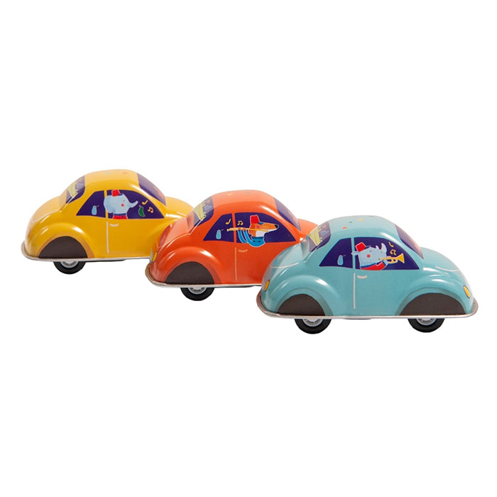 Moulin Roty Les Jouets Metal Friction Car Yellow