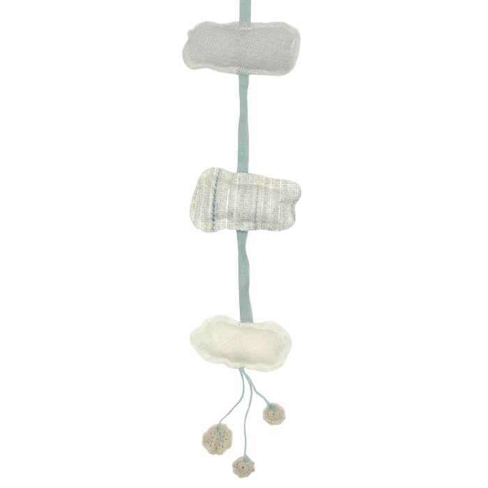 The Naked Squirrel Handmade Cloud Mobile Blue
