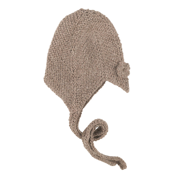 Nancy Kennedy Baby Hand Knitted Cashmere Hat With Flower