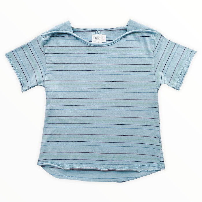 Nico Nico Child Frances Multi Striped T-shirt Skyline Blue