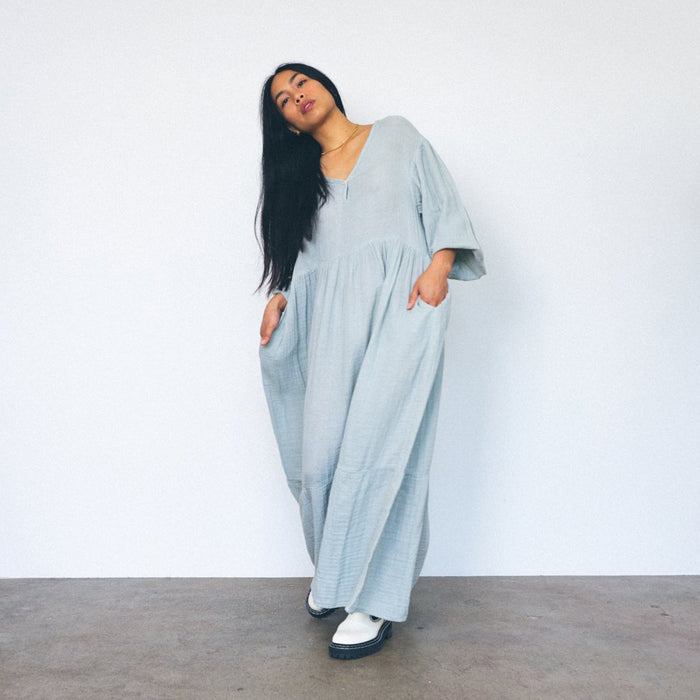 Nico Nico Woman Athena Long Dress Camel Brown