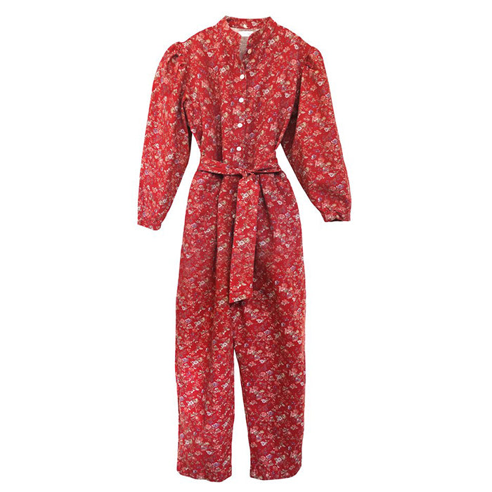 Nico Nico Woman Selma Jumpsuit With Floral Print Red