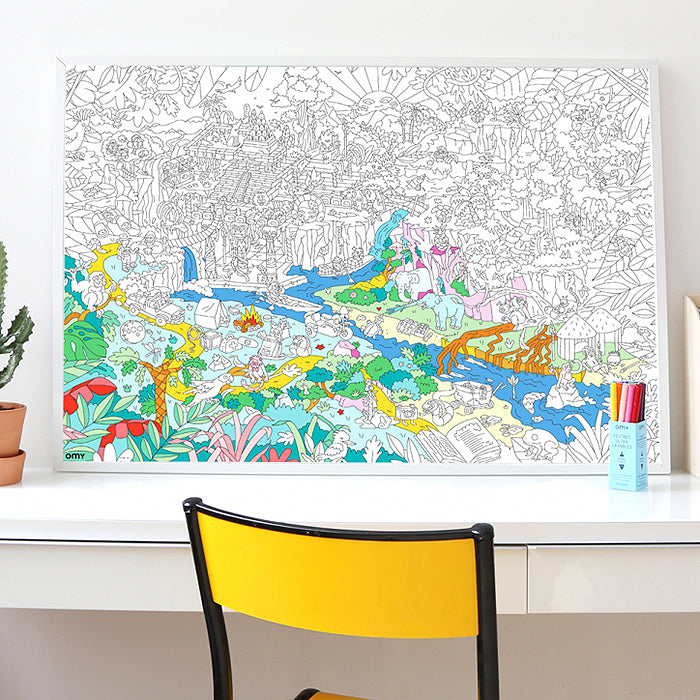Omy Giant Colouring Poster Dinosaur
