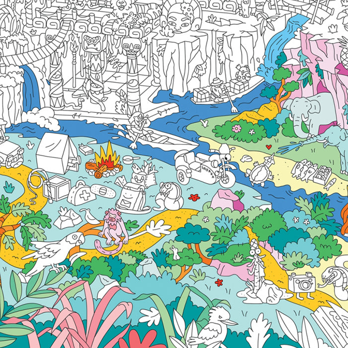 Omy Giant Colouring Poster Jungle