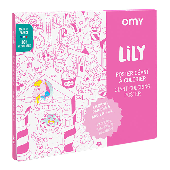 Omy Giant Colouring Poster Lily Unicorn