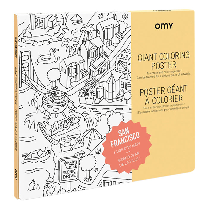 Omy Giant Colouring Poster San Francisco