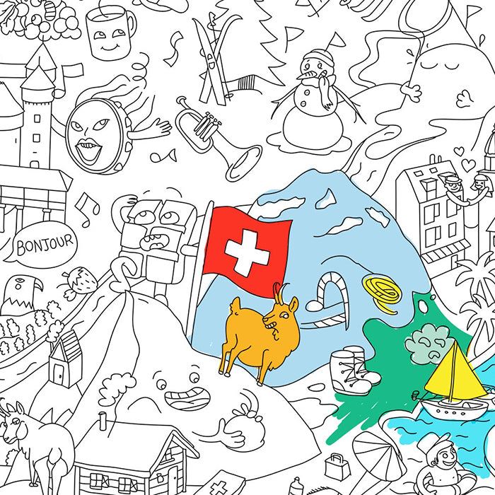 Omy Giant Colouring Poster Switzerland