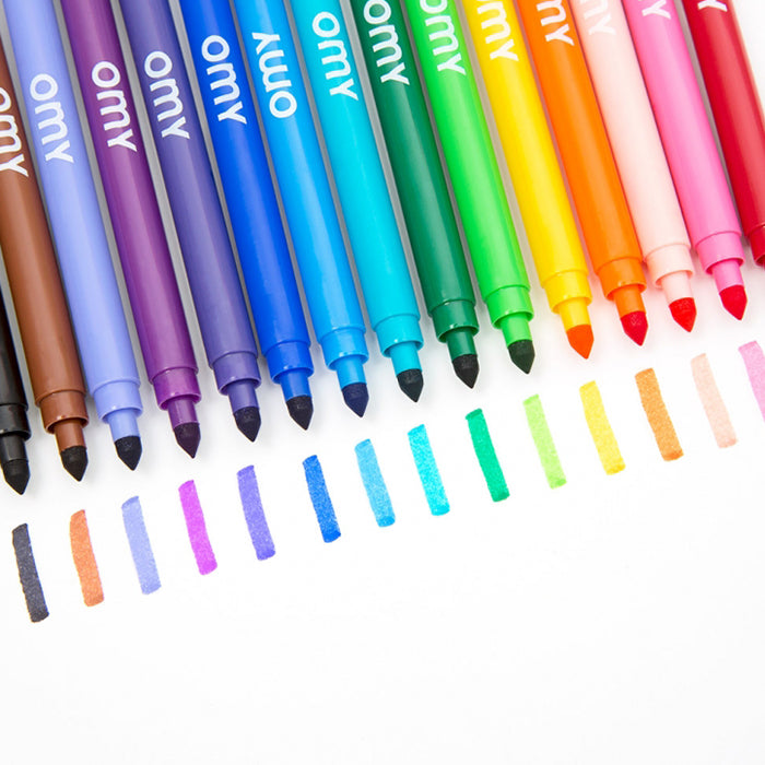 Omy Set Of 16 Ultra-Washable Markers