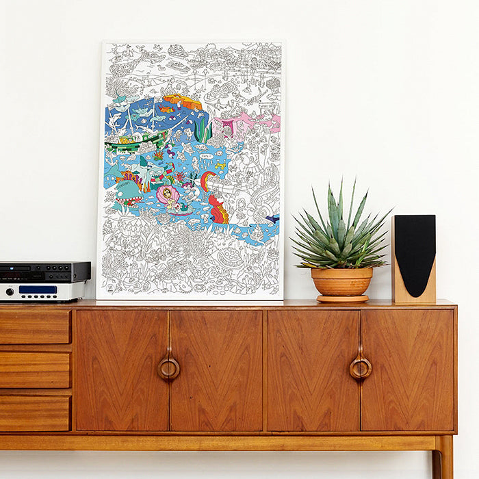 Omy Giant Colouring Poster Ocean