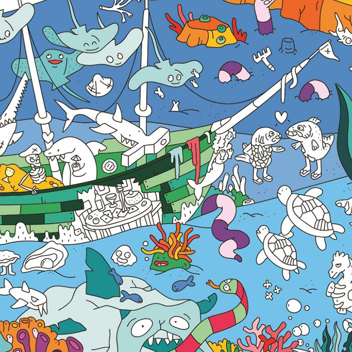 Omy Giant Colouring Poster Ocean