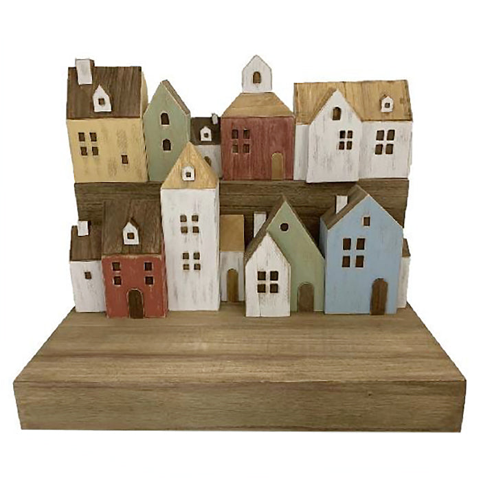 Papoose Wooden Town Houses Set