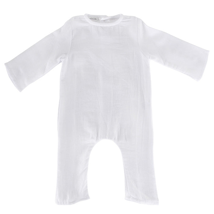 Pequeno Tocon Baby Long Sleeved Jumpsuit White