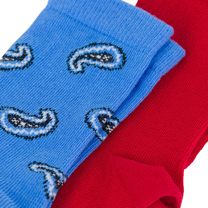 Petit Bateau Child Set Of Two Socks Red And Blue