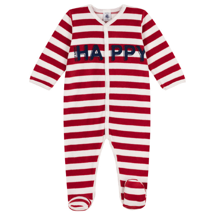 Petit Bateau Baby Charly Pyjamas Stop Red Stripes