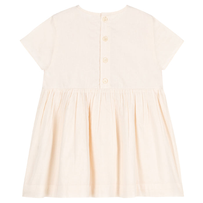 Petit Bateau Baby Smocked Dress Avalanche Cream