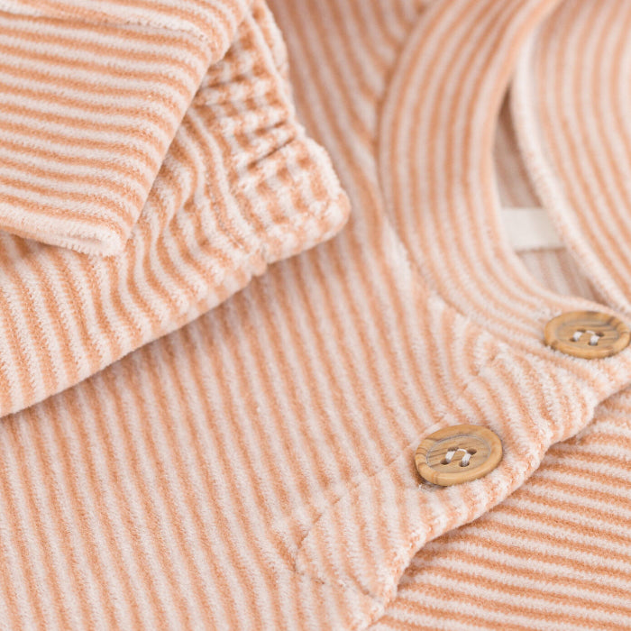 Petit Bateau Baby Two Piece Set Vintage Pink Stripes