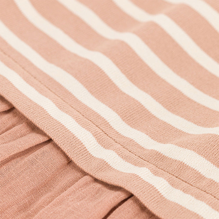 Petit Bateau Baby Dress Vintage Pink With Beige Stripes
