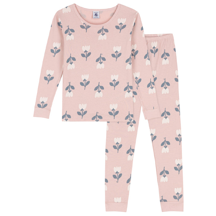 Petit Bateau Child Pyjamas Pink Floral Print