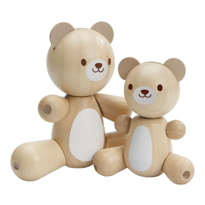 Plan Toys Wooden Bear And Little Bear Set