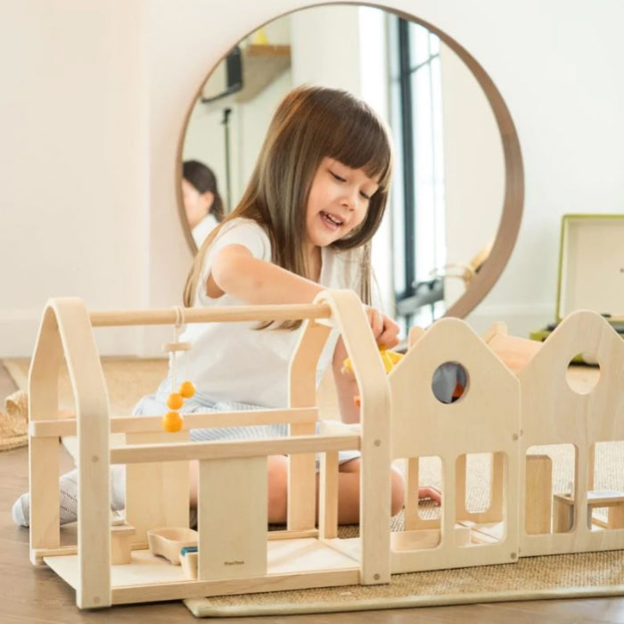 Plan Toys Dollhouse Slide N Go With Furniture