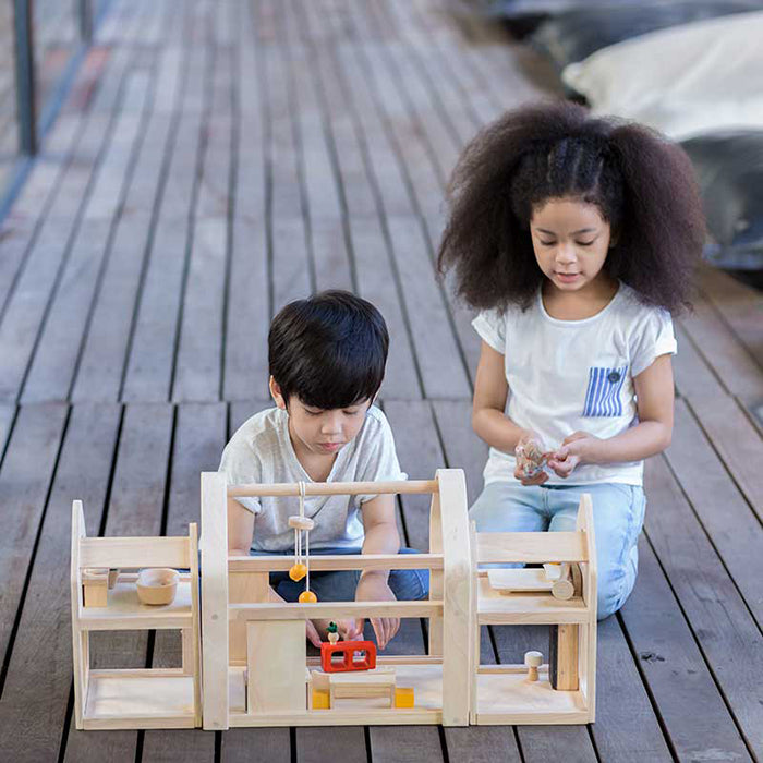 Plan Toys Dollhouse Slide N Go With Furniture