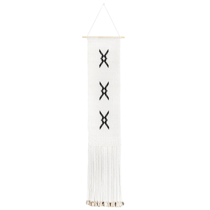 Sidai Designs Diamond Wall Hanging Long Black And White