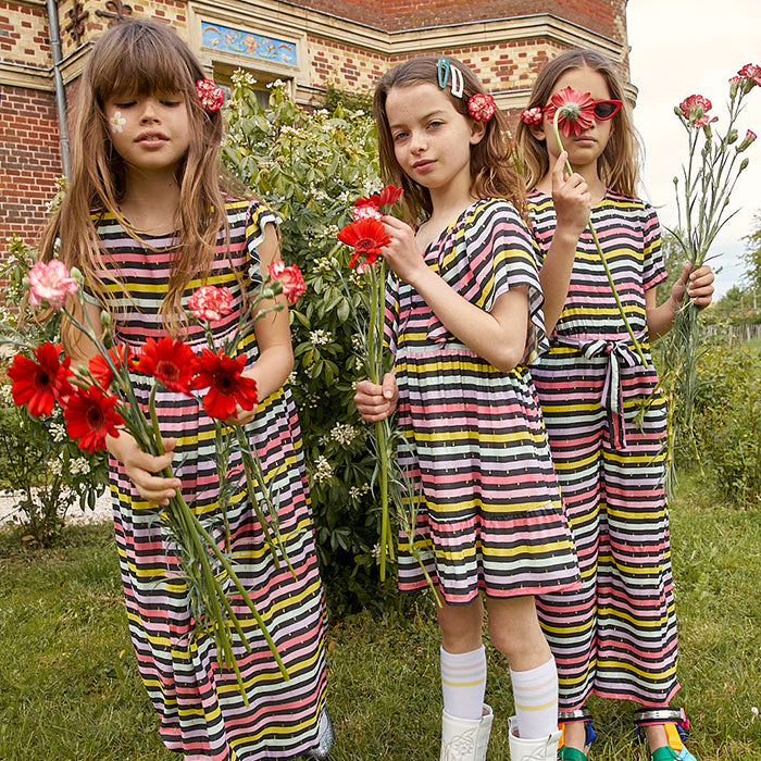 Sonia Rykiel Child Malou Dress Multicolour Stripes