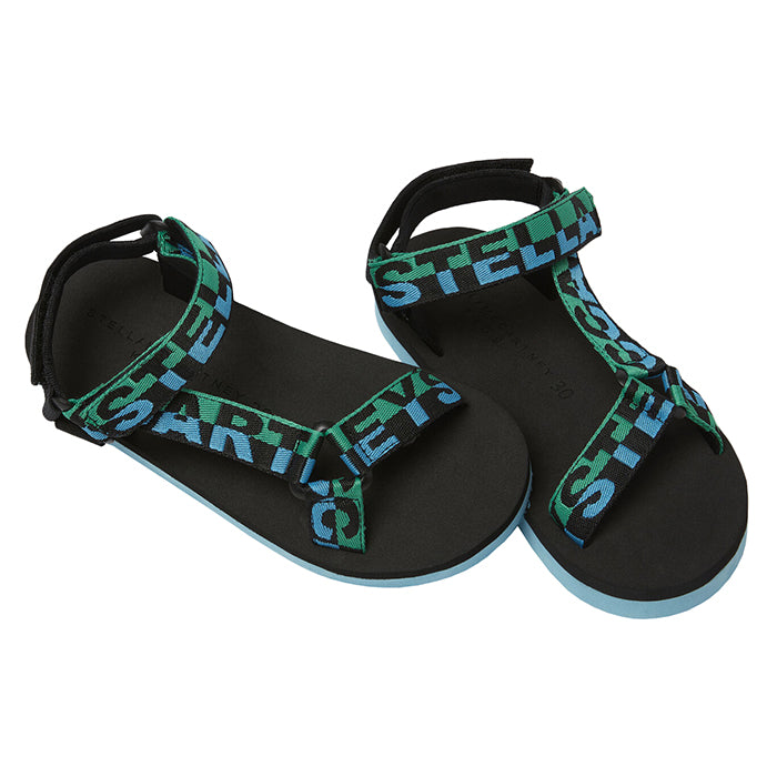Stella McCartney Child Adult Logo Tape Sandals Blue