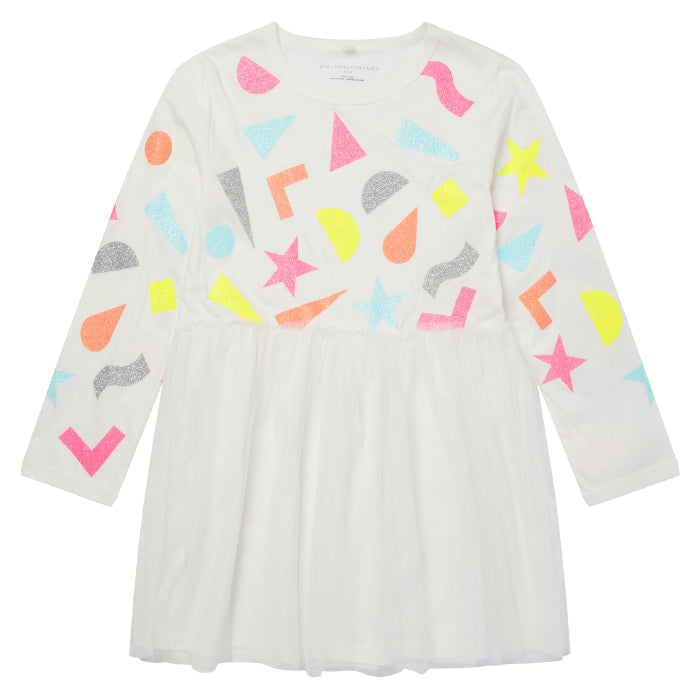 Stella McCartney Child Dress With Glitter Stickers White