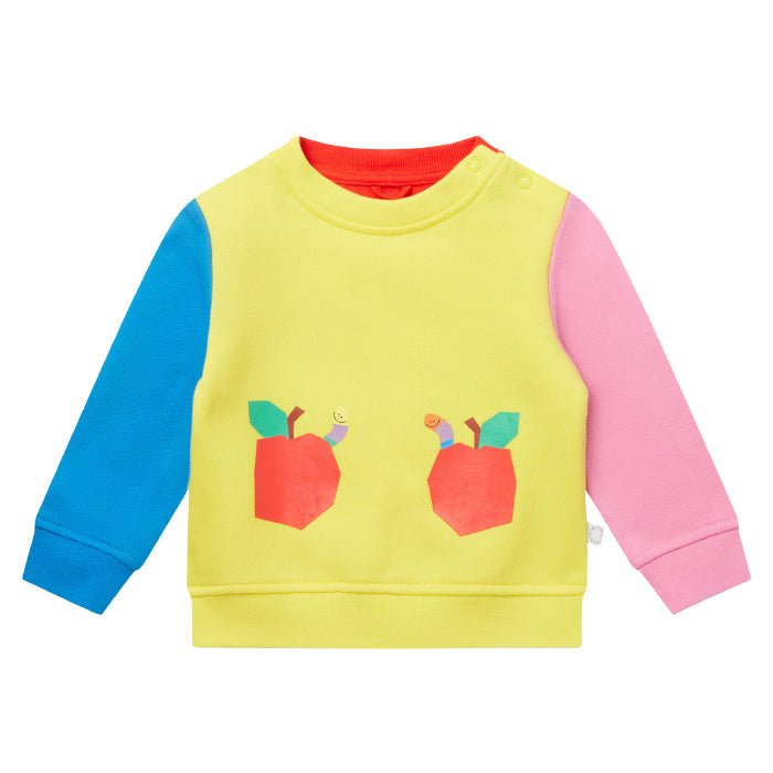 Stella McCartney Baby Colour Block Sweartshirt With Apples Multicoloured