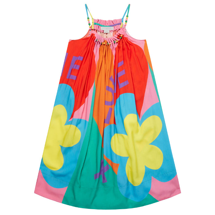 Stella McCartney Child Beaded Love Dress Multicolour Print