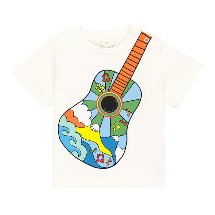 Stella McCartney Baby Short Sleeve T-Shirt With Hippy Guitar Print