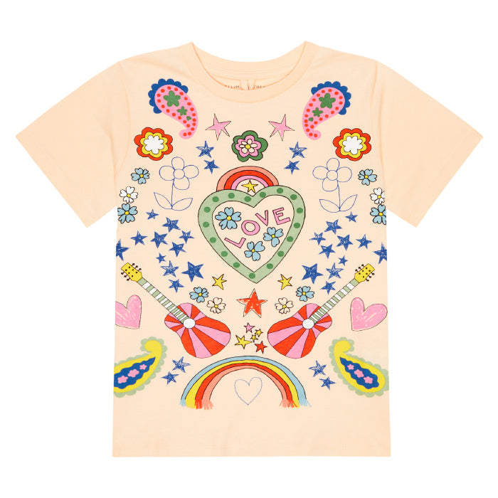 Stella McCartney Child Love To Dream T-shirt Peach Pink