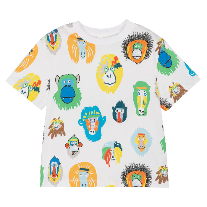 Stella McCartney Child T-shirt Multicolour Monkeys Print