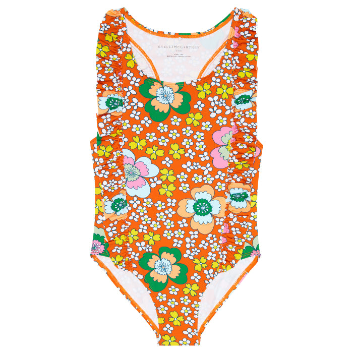 Stella McCartney Child Swimsuit Orange Floral