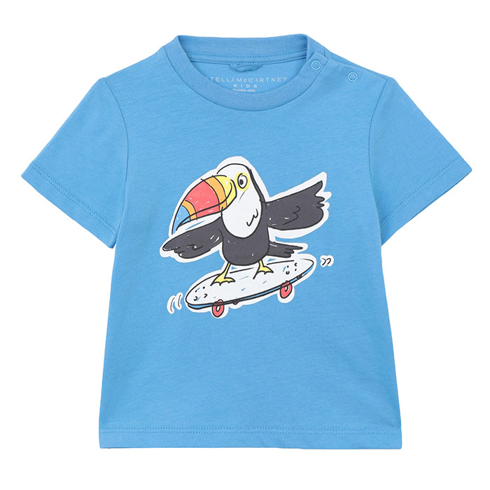 Stella McCartney Baby T-shirt With Toucan Print Blue