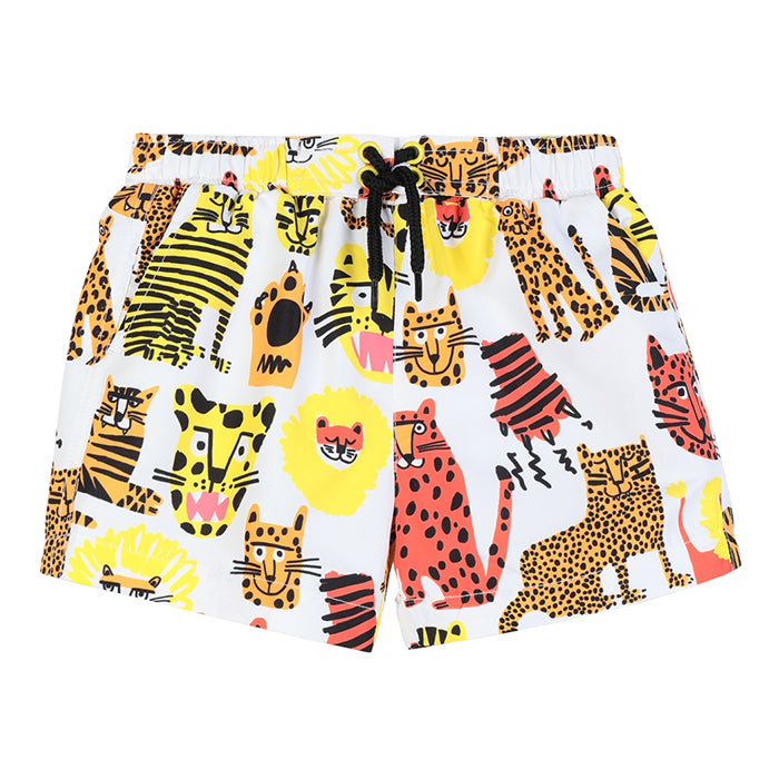 Stella McCartney Baby Swim Shorts With Wild Cats Print