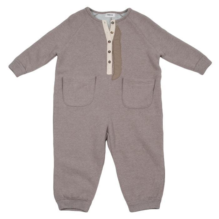 Tambere Child Jumpsuit With Pockets Khaki Beige