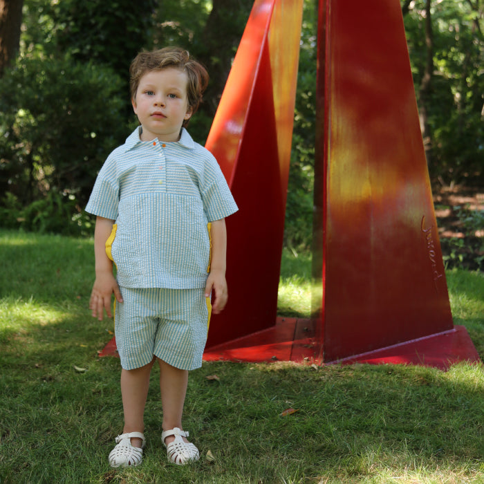 Tia Cibani Kids Child Frank Golf Shorts Waze Mix Blue