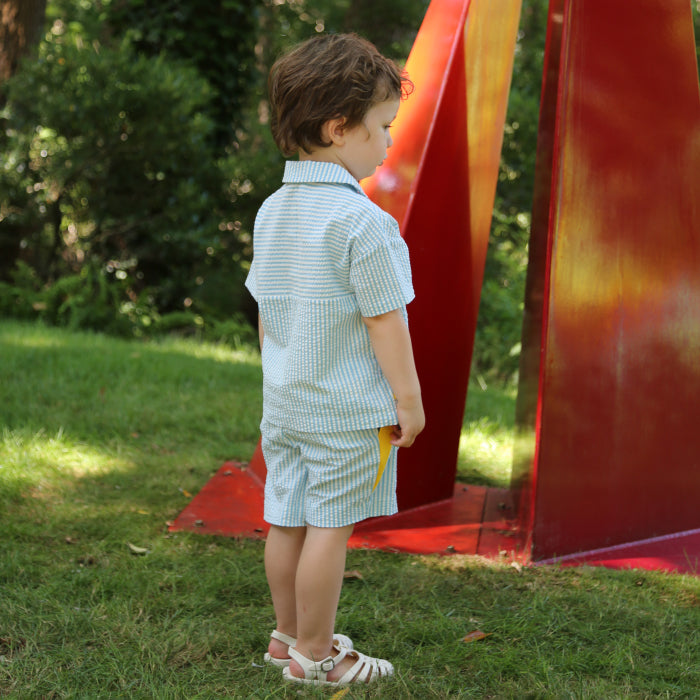 Tia Cibani Kids Child Frank Golf Shorts Waze Mix Blue