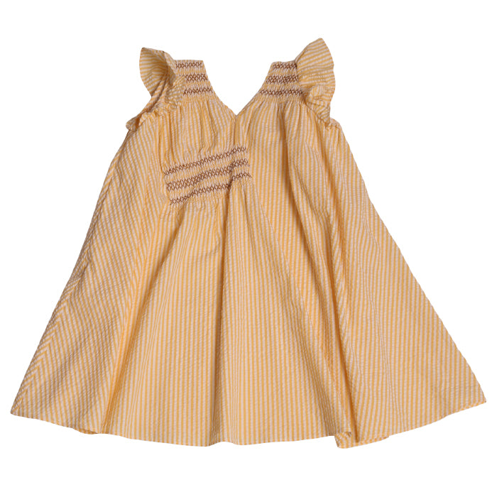 Tia Cibani Kids Child Pia Dropped Waist Dress Yield Yellow
