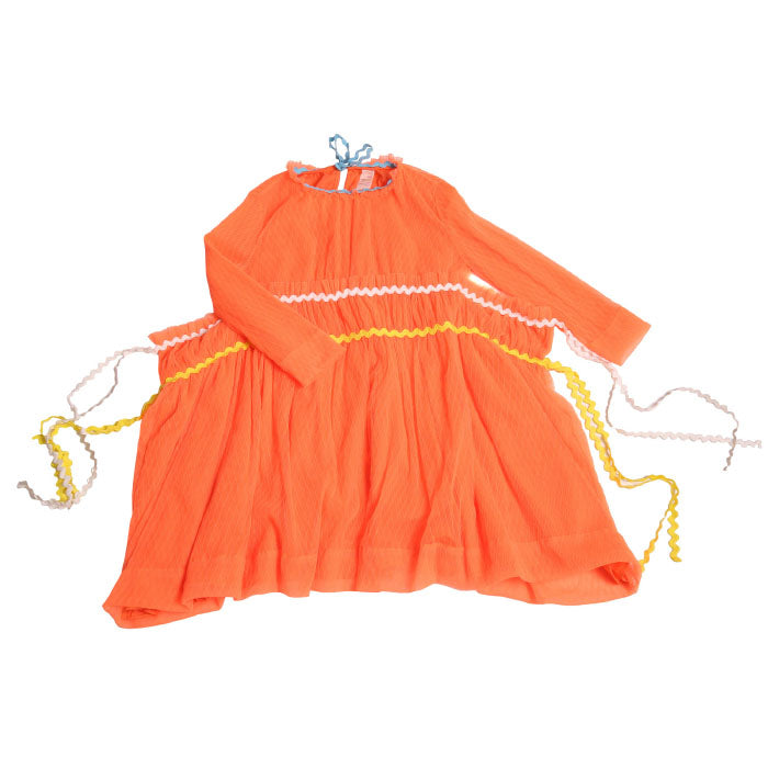 Tia Cibani Kids Child Gracia Tulle Dress Cone Orange